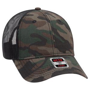 OTTO CAP Camouflage 6 Panel Low Profile Mesh Back Trucker Hat